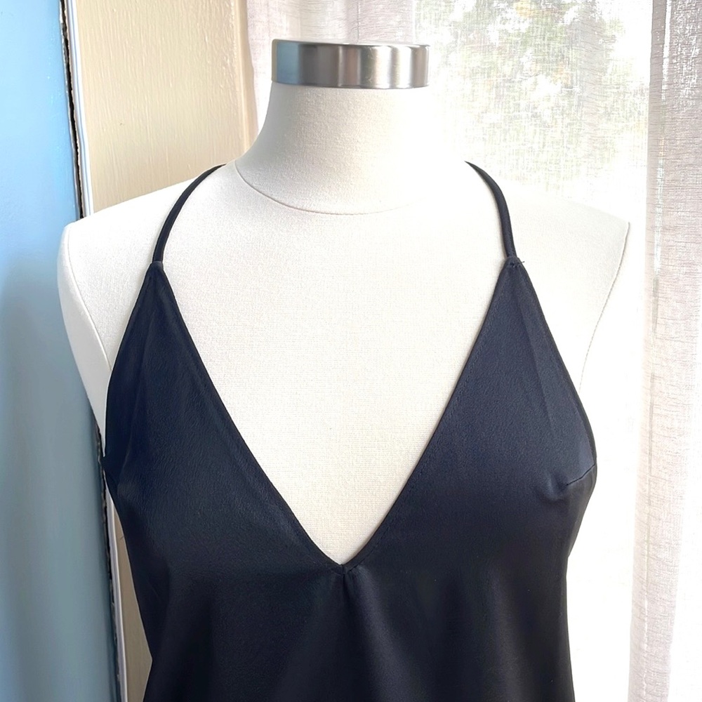 NWOT F21 capsule collection black crepe dress with low back - Picture 5 of 5